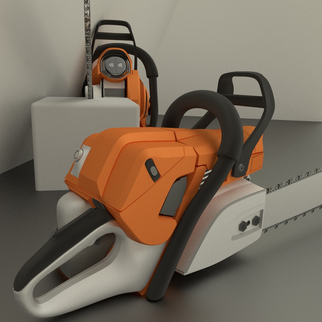 High poly Chainsaw preview image 2